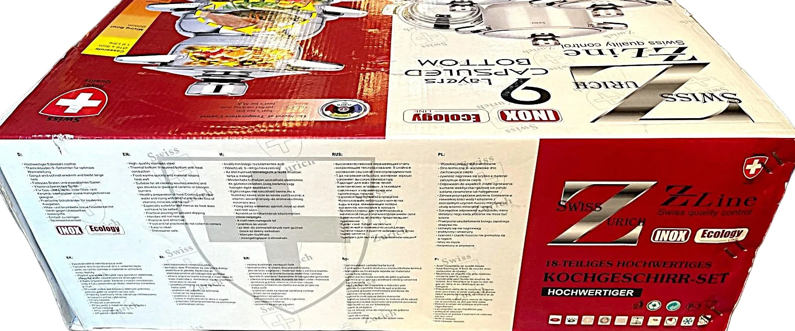Unopened Z-Line kitchenware set packaging on a white surface