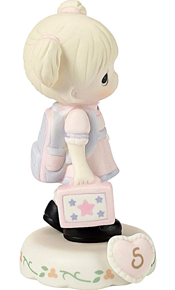 Precious Moments Age 5 Girl Birthday Gifts, Growing in Grace, Porcelain Figurine