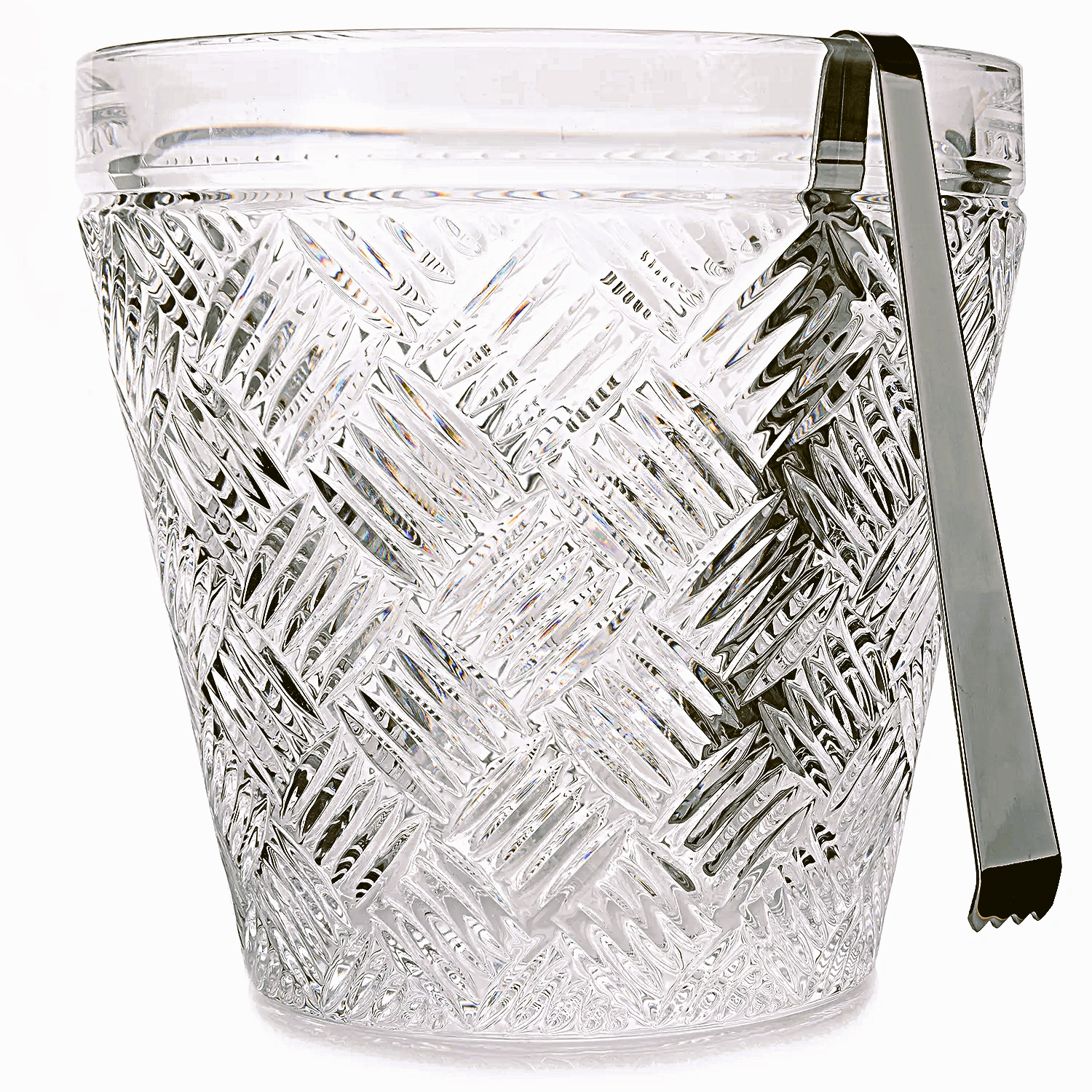 Waterford Ice Bucket Crystal Marquis Versa Collection with Tongs