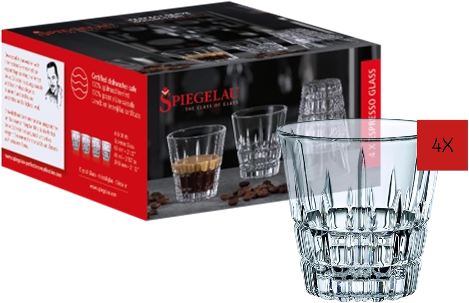 Spiegelau Perfect Serve Shot Glasses, Set of 4 Crystal