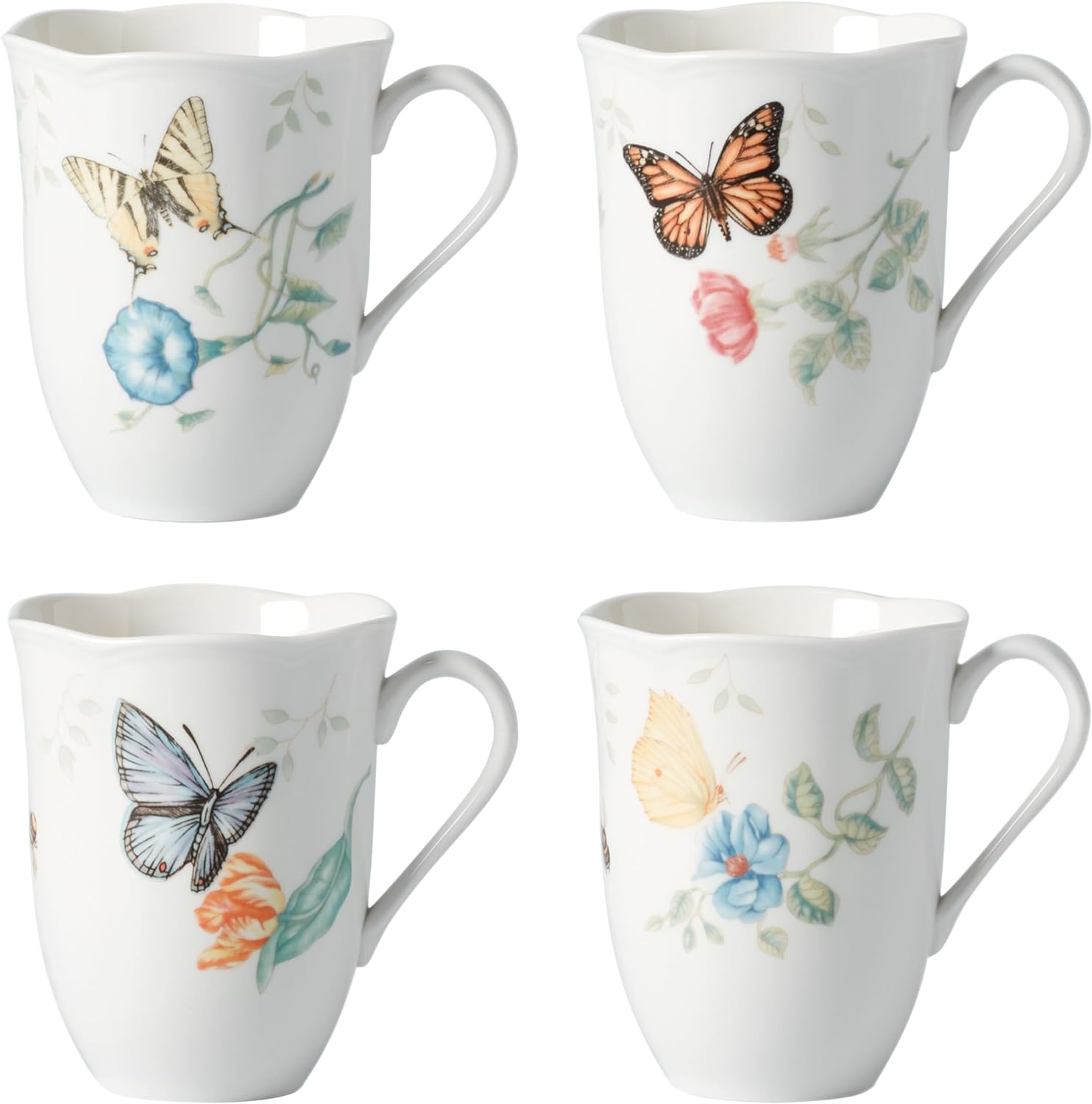 Lenox Butterfly Meadow mug set of 4 assorted