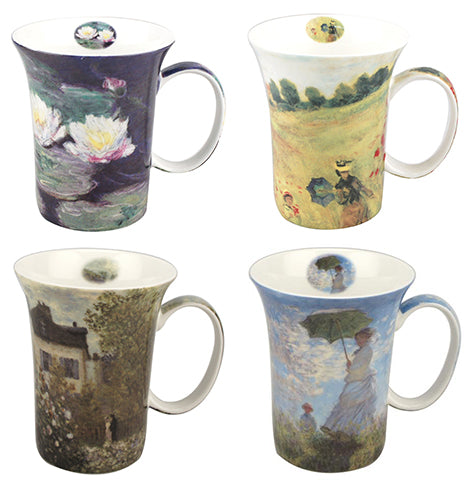 Monet Mugs Set of 4, Multicolors McIntosh Classics