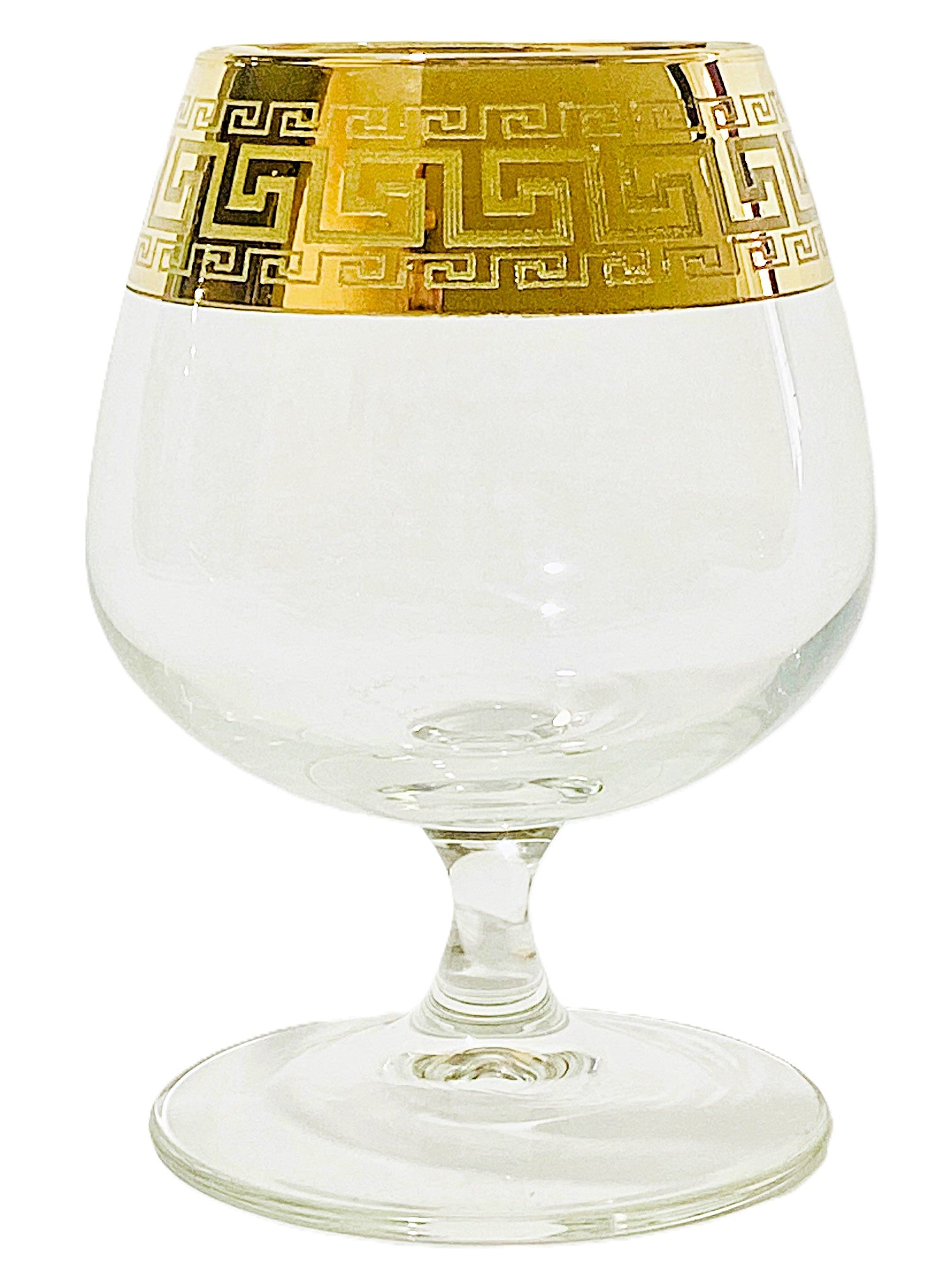 Brandy Glasses Set of 6 Versalion Gold Greek Key collection