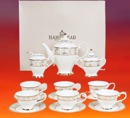 Tea Set 17 Piece Paris Collection Bone China