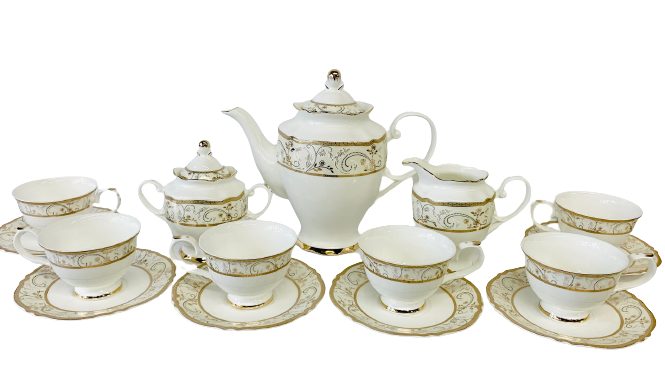 Tea Set 17 Piece Paris Collection Bone China