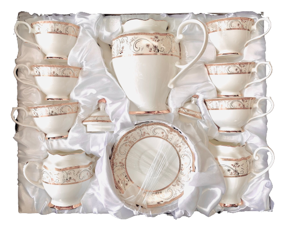 Coffee / Tea Set 17 Piece Paris Collection Bone China