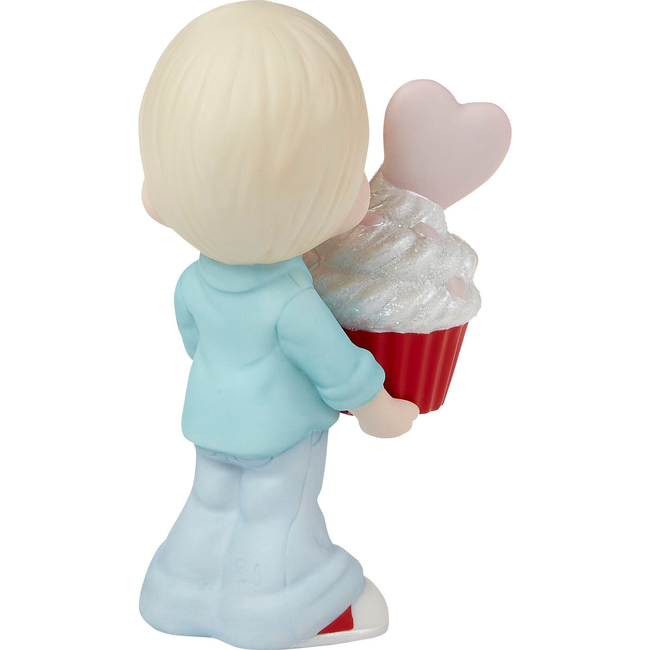 Precious Moments 'You bake me happy' Boy holding cupcake Blonde