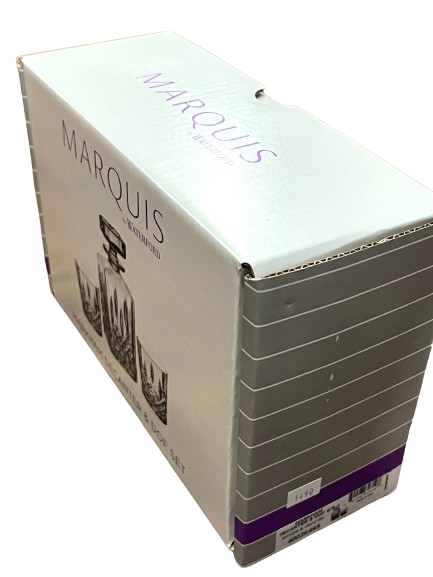 Waterford Markham Square Decanter & 2 Double Old Fashion Decanter Marquis Collection Set, Clear, 30 Fluid Ounces