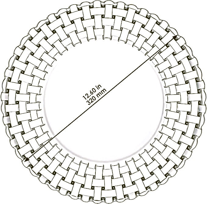 Nachtmann Bossa Nova Crystal Serving Platter – Basketweave Design Glass Plate for Appetizers, Desserts & Special Occasions – Elegant Lead-Free Crystal 32cm