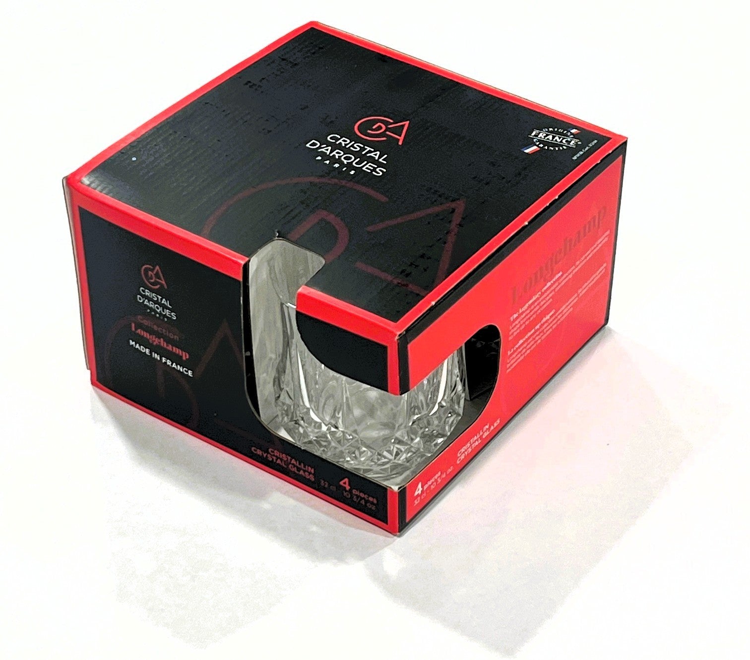 Longchamp 4 Double Old Fashion By Cristal D'Arques 10.75-OZ from Eclat France