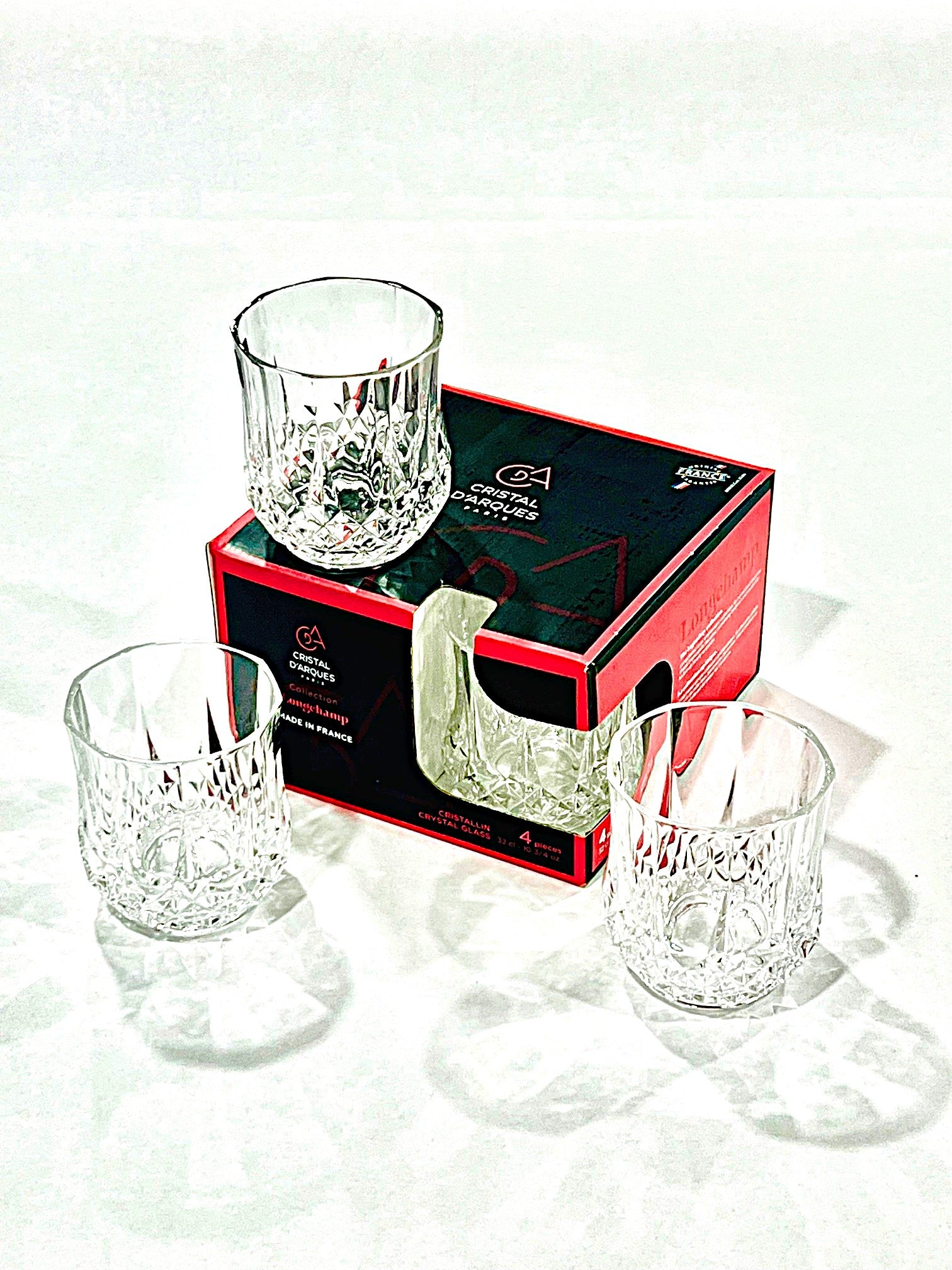 Longchamp 4 Double Old Fashion By Cristal D'Arques 10.75-OZ from Eclat France