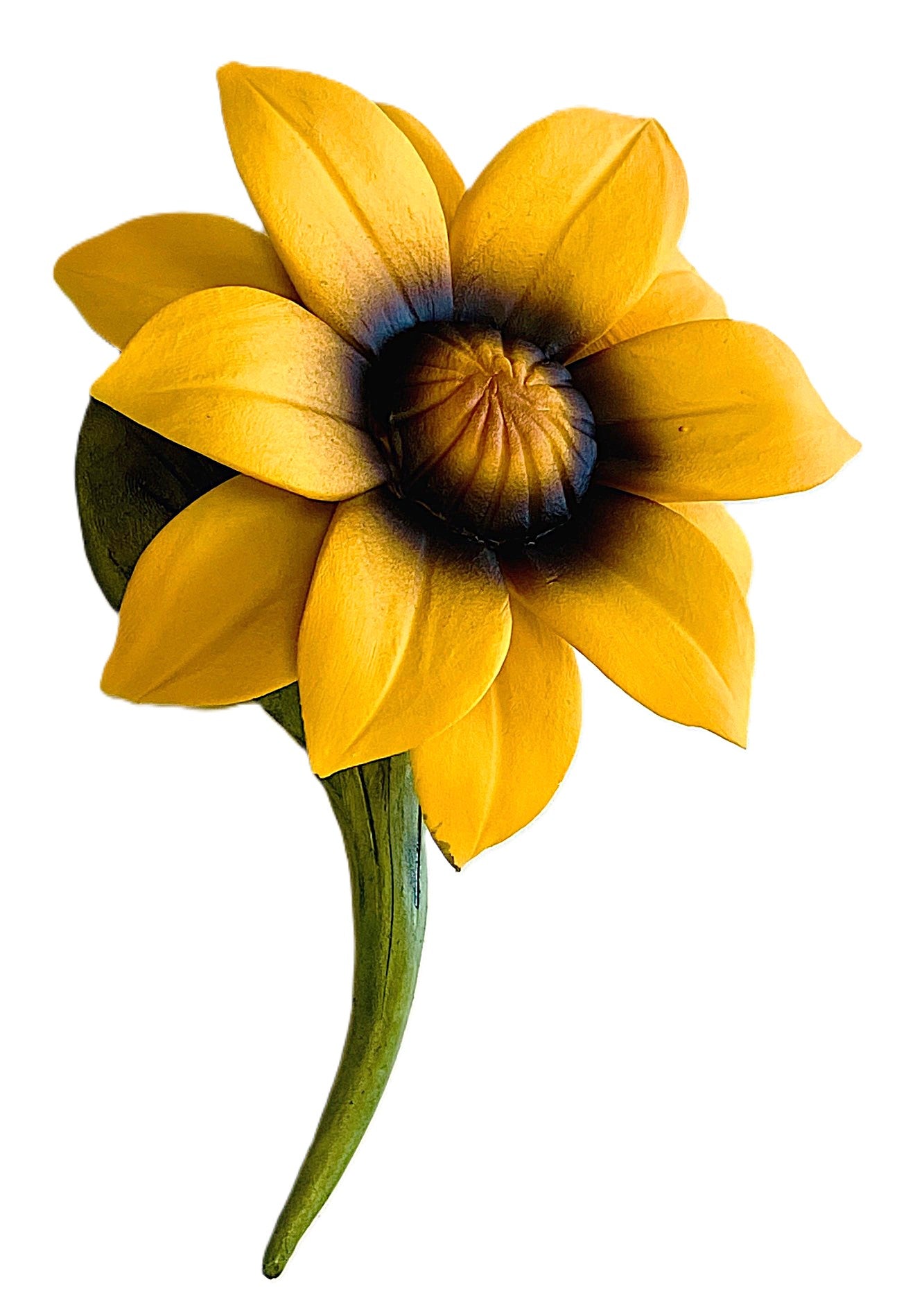 Sunflower Original Capodimonte Porcelain Flower Hand Made and Painted in Capodimonte ITALY