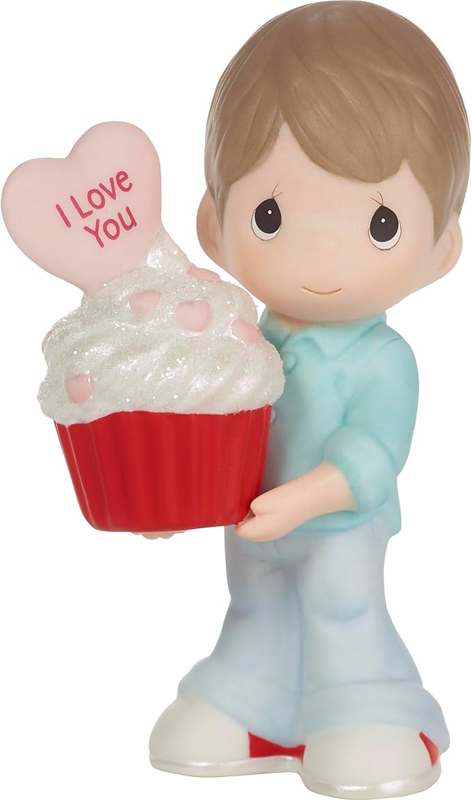 Precious Moments 'You bake me happy' Boy holding cupcake