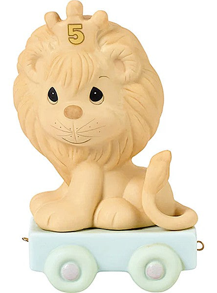 Precious Moments Birthday Train Age 5 Lion (This day is something to roar about) Porcelain Figurine