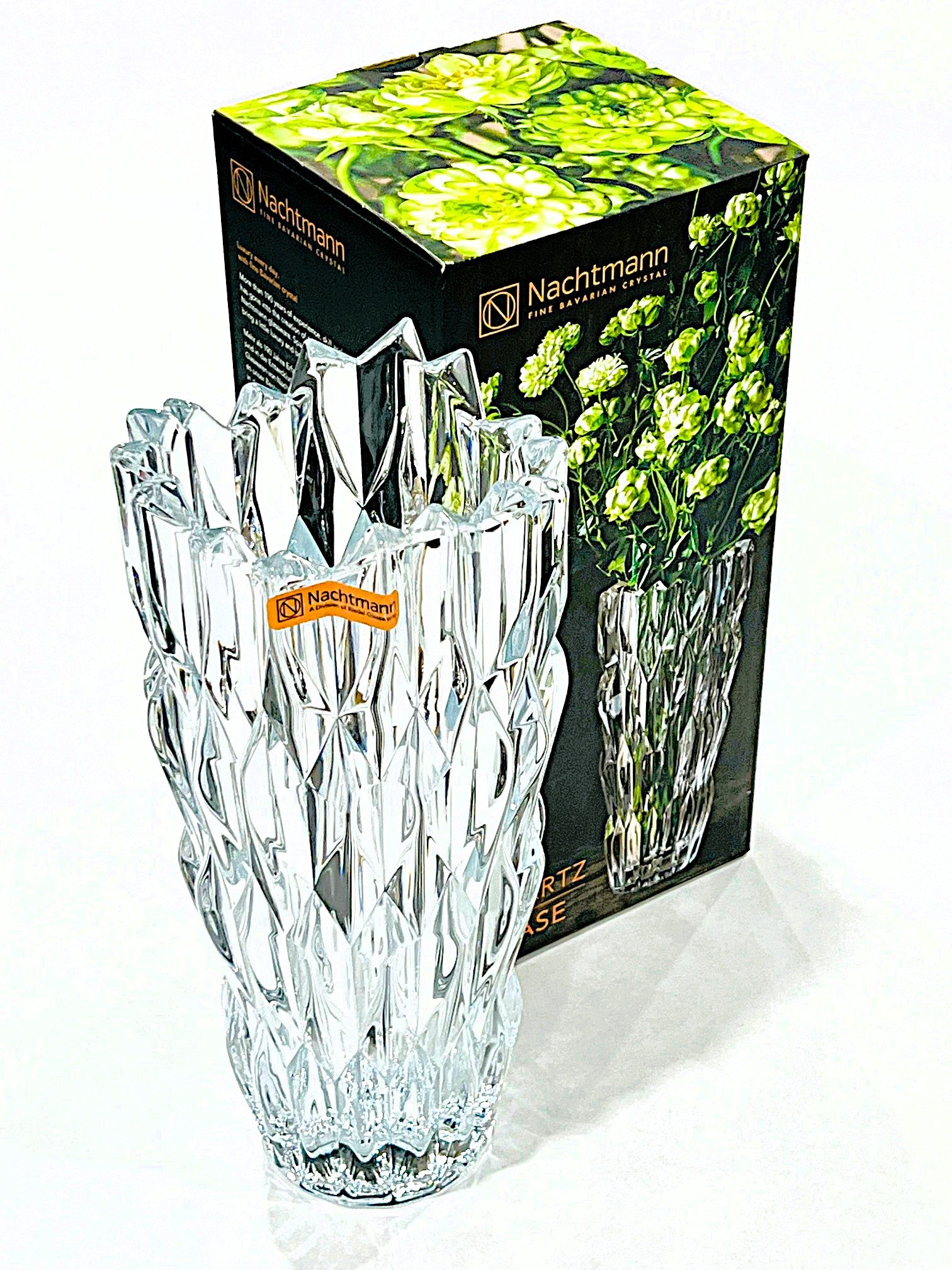 Nachtmann Quartz Vase Crystal 10"=26cm Tall