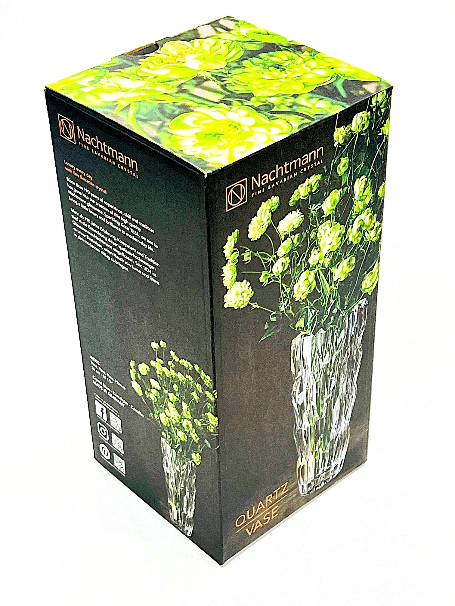 Nachtmann Quartz Vase Crystal 10"=26cm Tall