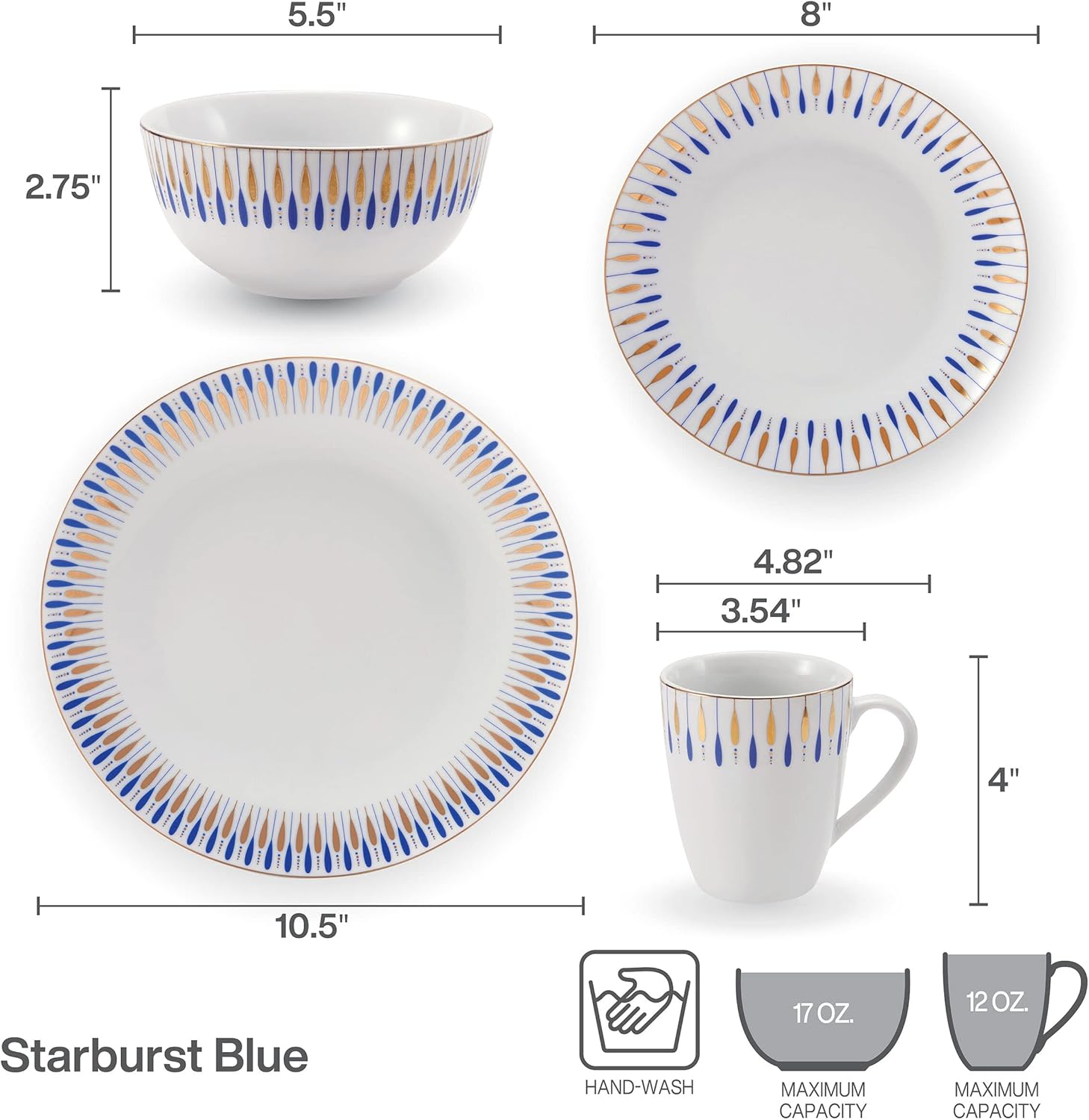 Mikasa Starburst 32 Piece Dinner Set