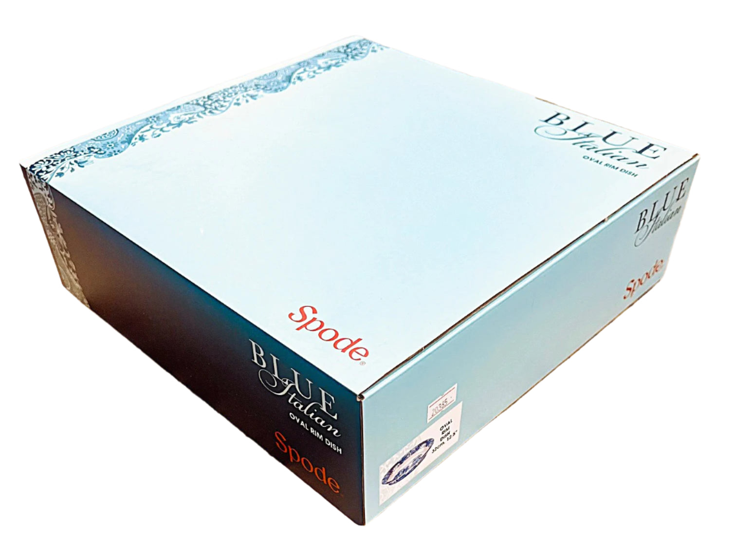 Spode Blue Italian Dish Rimed Oval 12.5" = 32-cm Porcelain