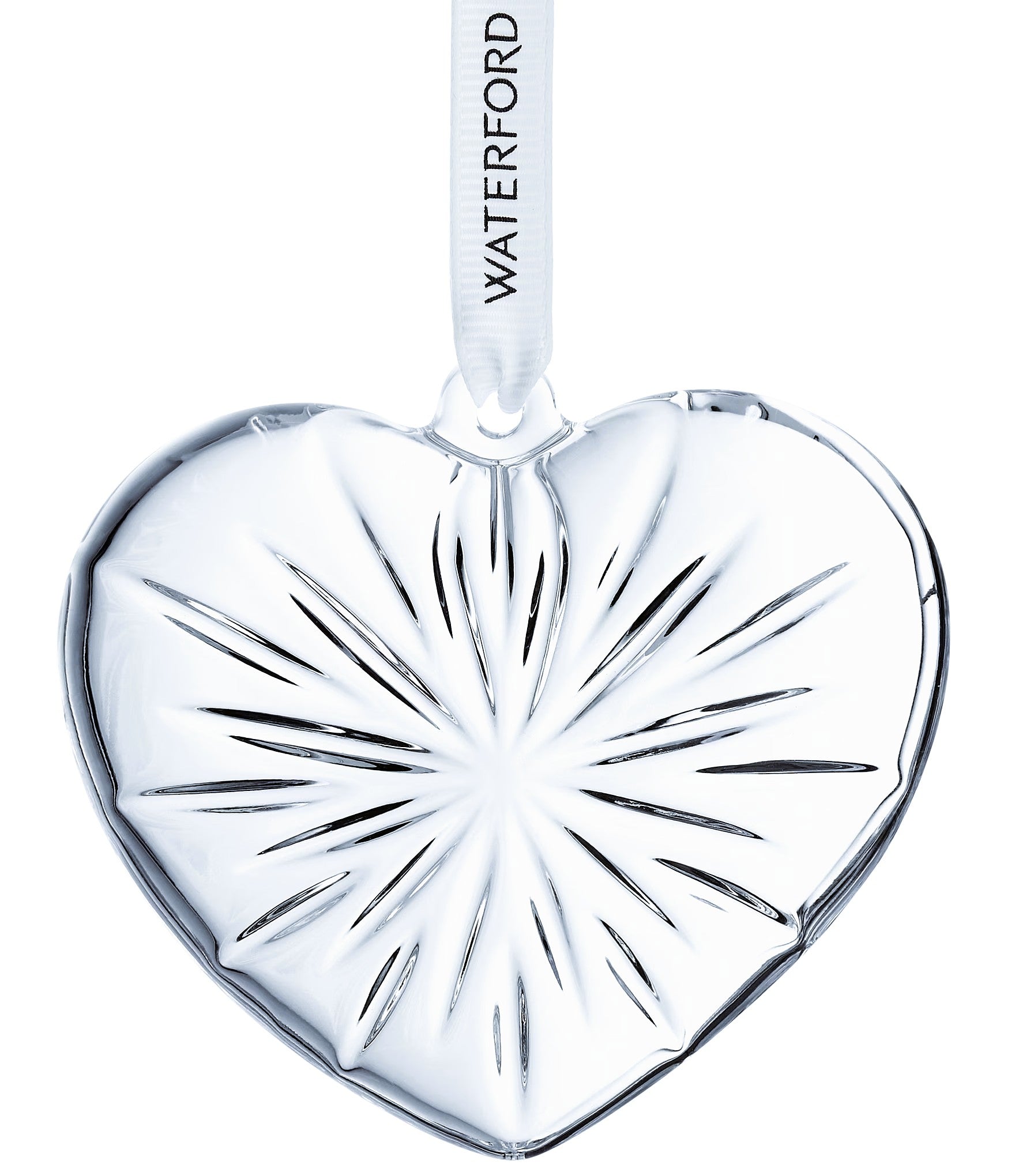 Waterford Heart Crystal Ornament 3"tall X 3.25"wide X 0.7"deep