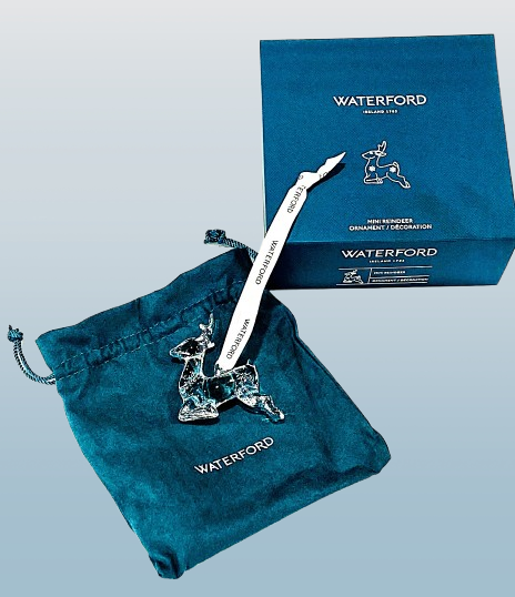 Waterford Reindeer Ornament Crystal Made in Slovenia