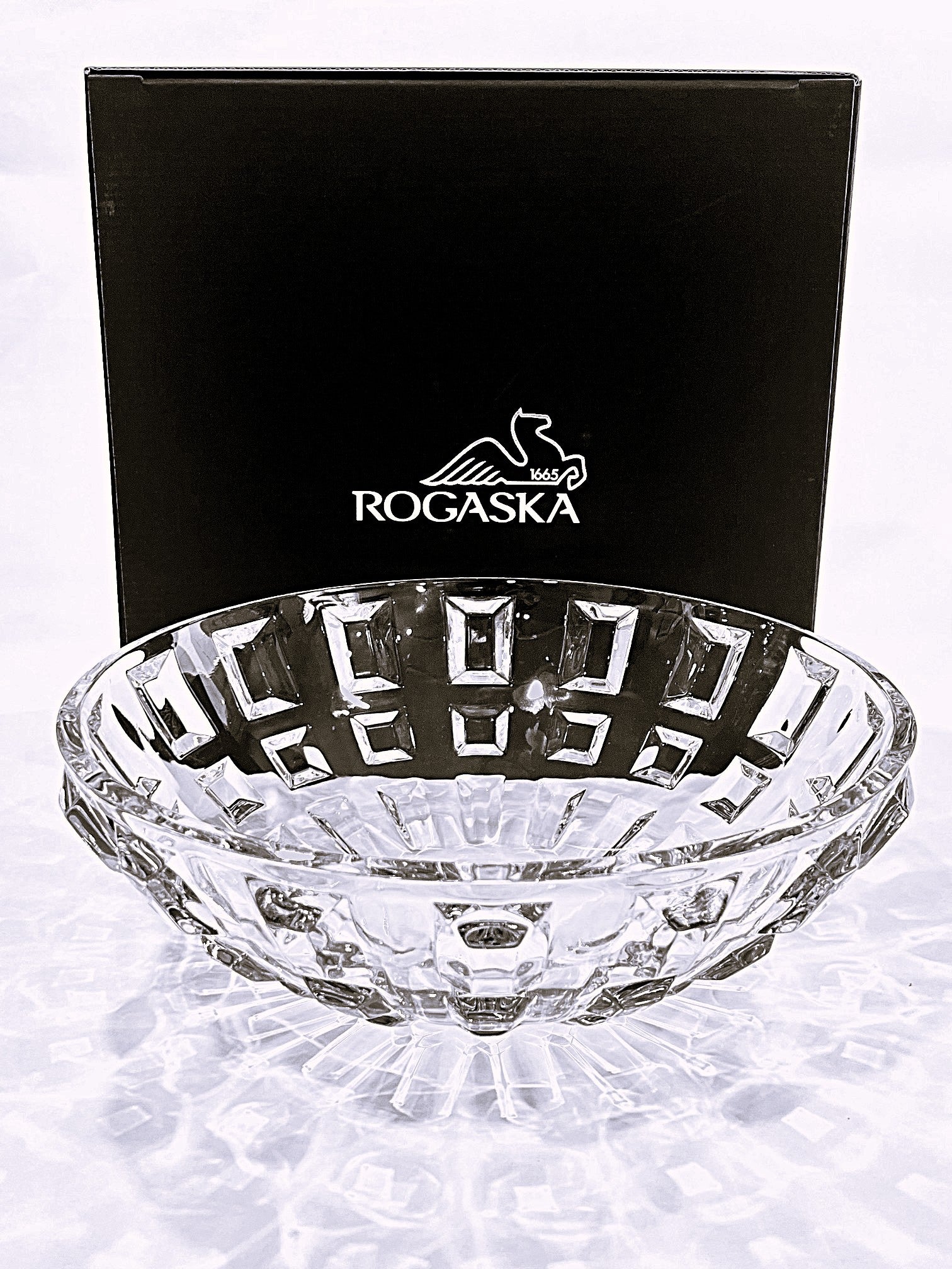 Rogaska Gem Centerpiece, 12"round X 4.5"high Crystal Bowl