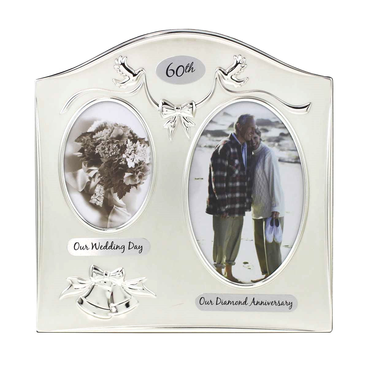 60th Anniversary Picture Frame Double The perfect Diamond Anniversary Gift