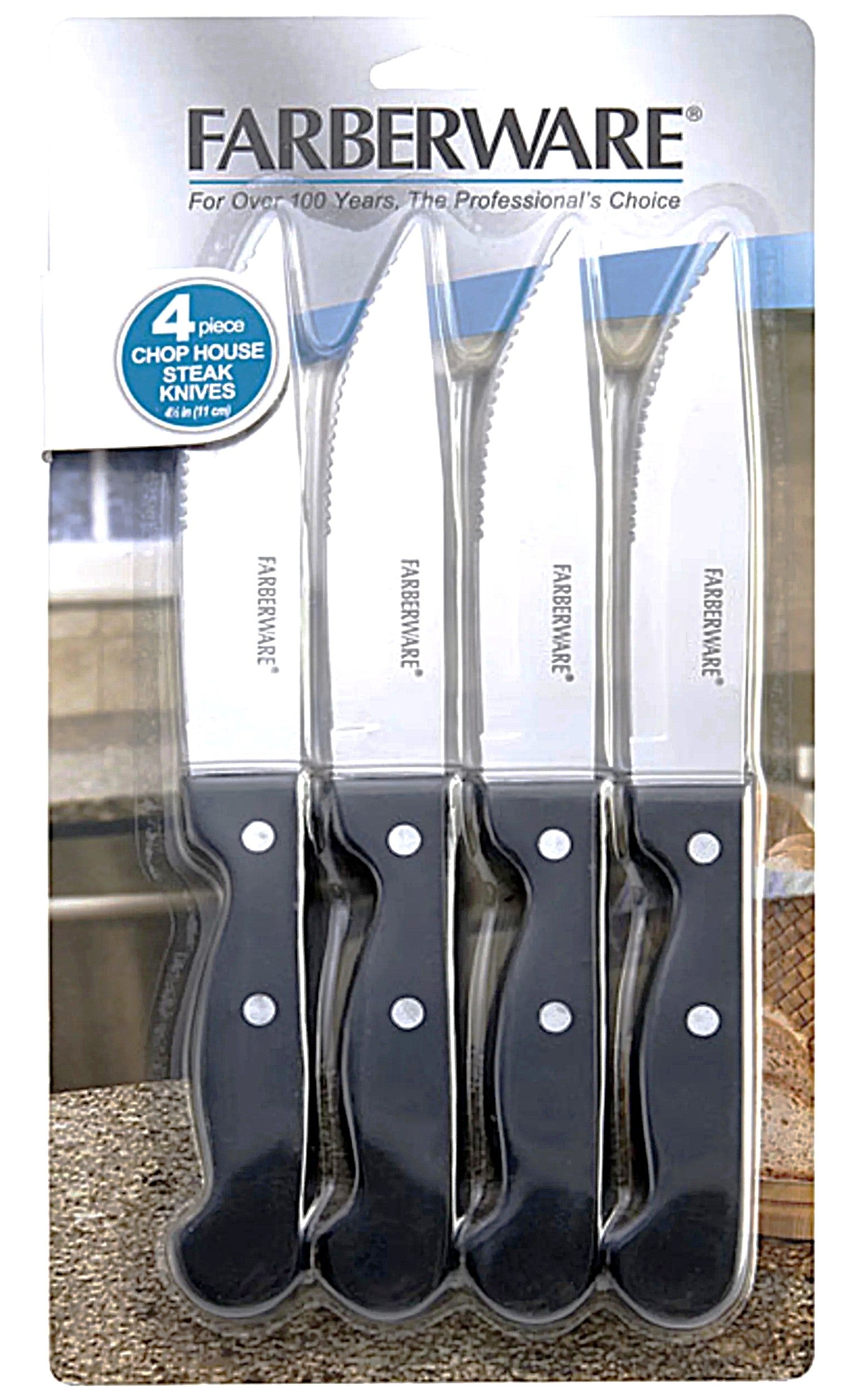 Steak Knives 4 pieces 1"wide made by Farberware