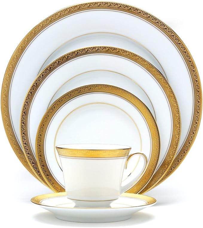 Noritake Crestwood Gold 5 Piece Place Setting
