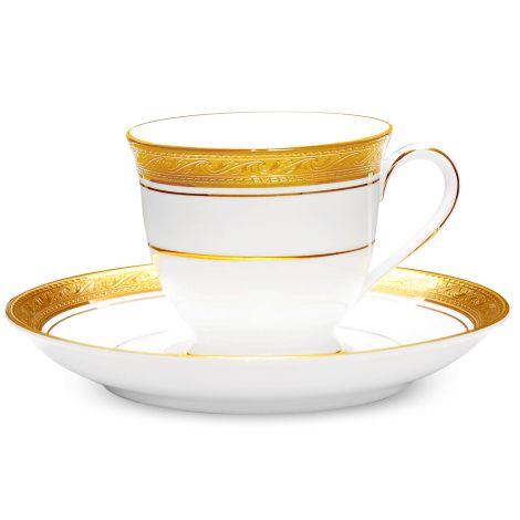 Noritake Crestwood Gold Cup & Saucer 3-oz Demi-Tasse