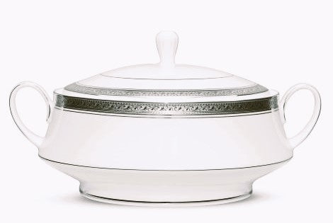Noritake Crestwood Platinum Vegetable Bowl with Cover
