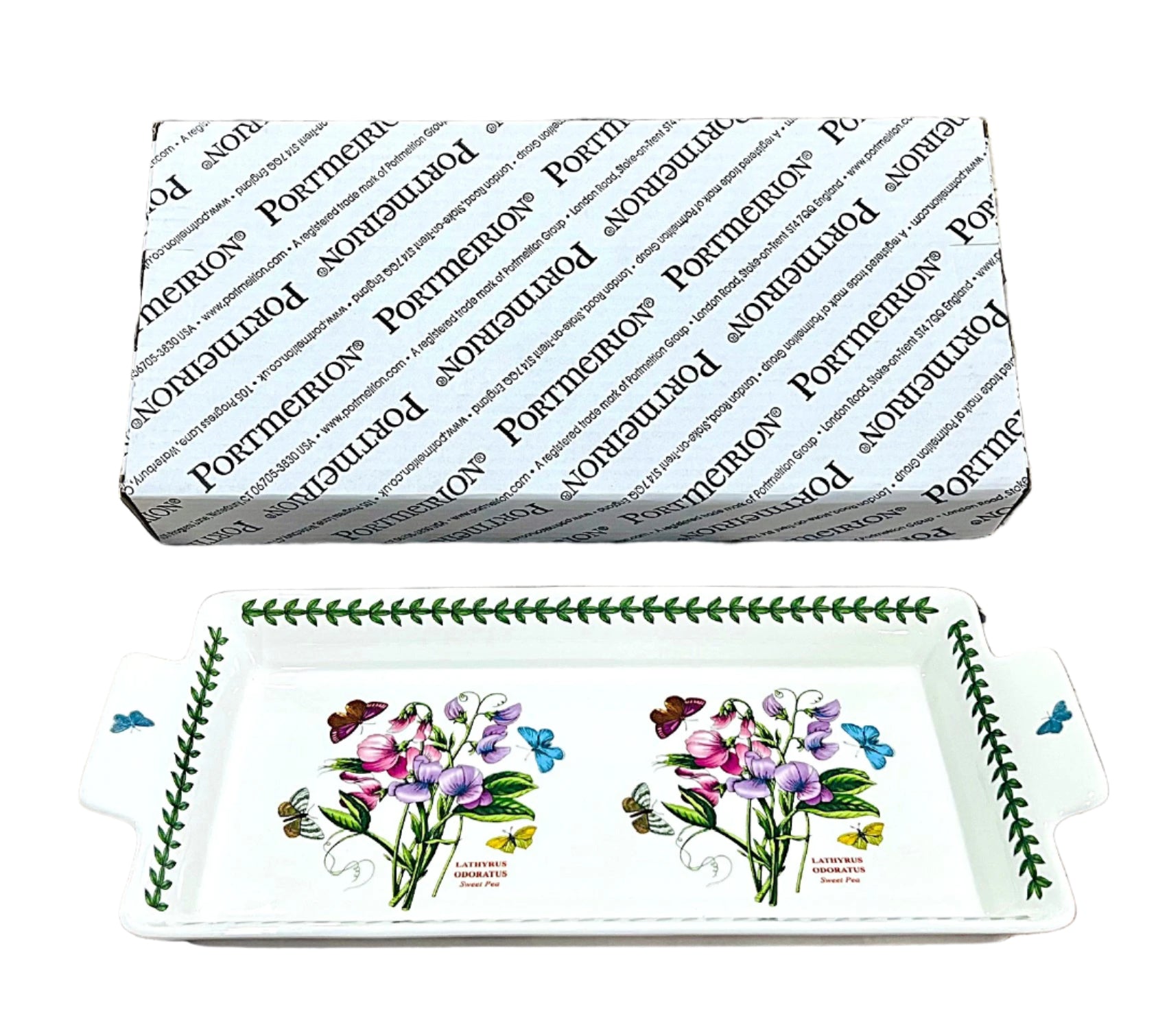Botanic Garden Sandwich Tray by Portmeirion 14.5" X 7" X 1.75" Porcelain