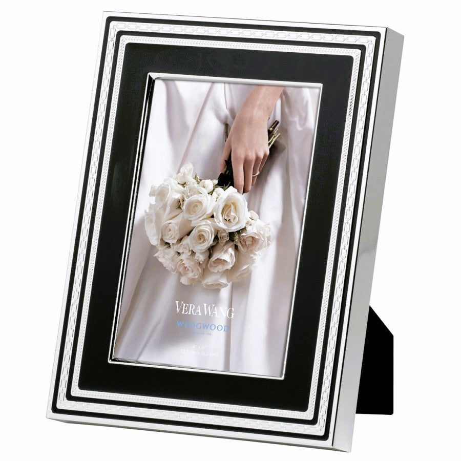 Wedgwood Vera Wang With Love Photo Frame Black 4" X 6"