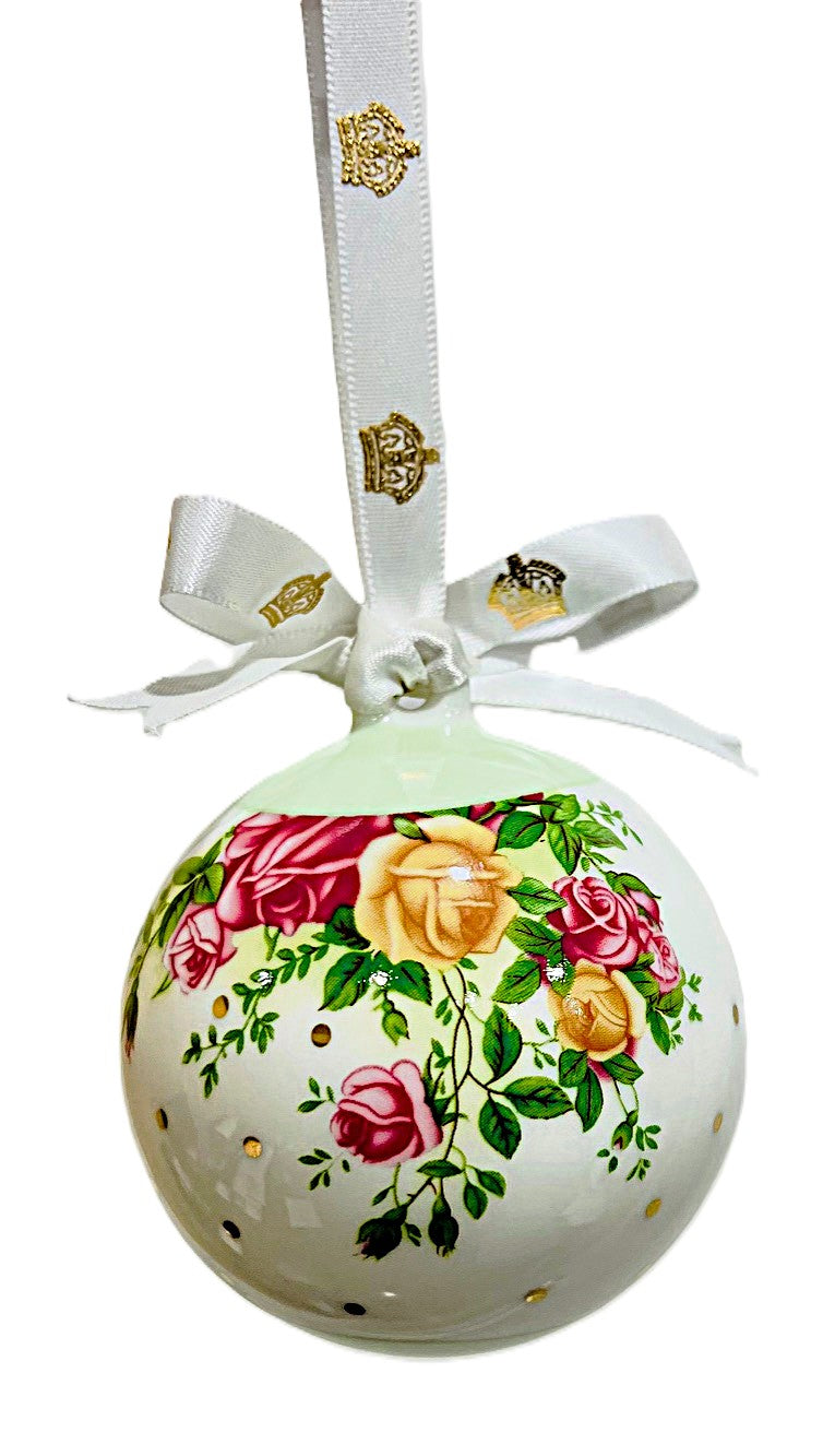 Royal Albert Old Country Roses Bauble 3" Ornament