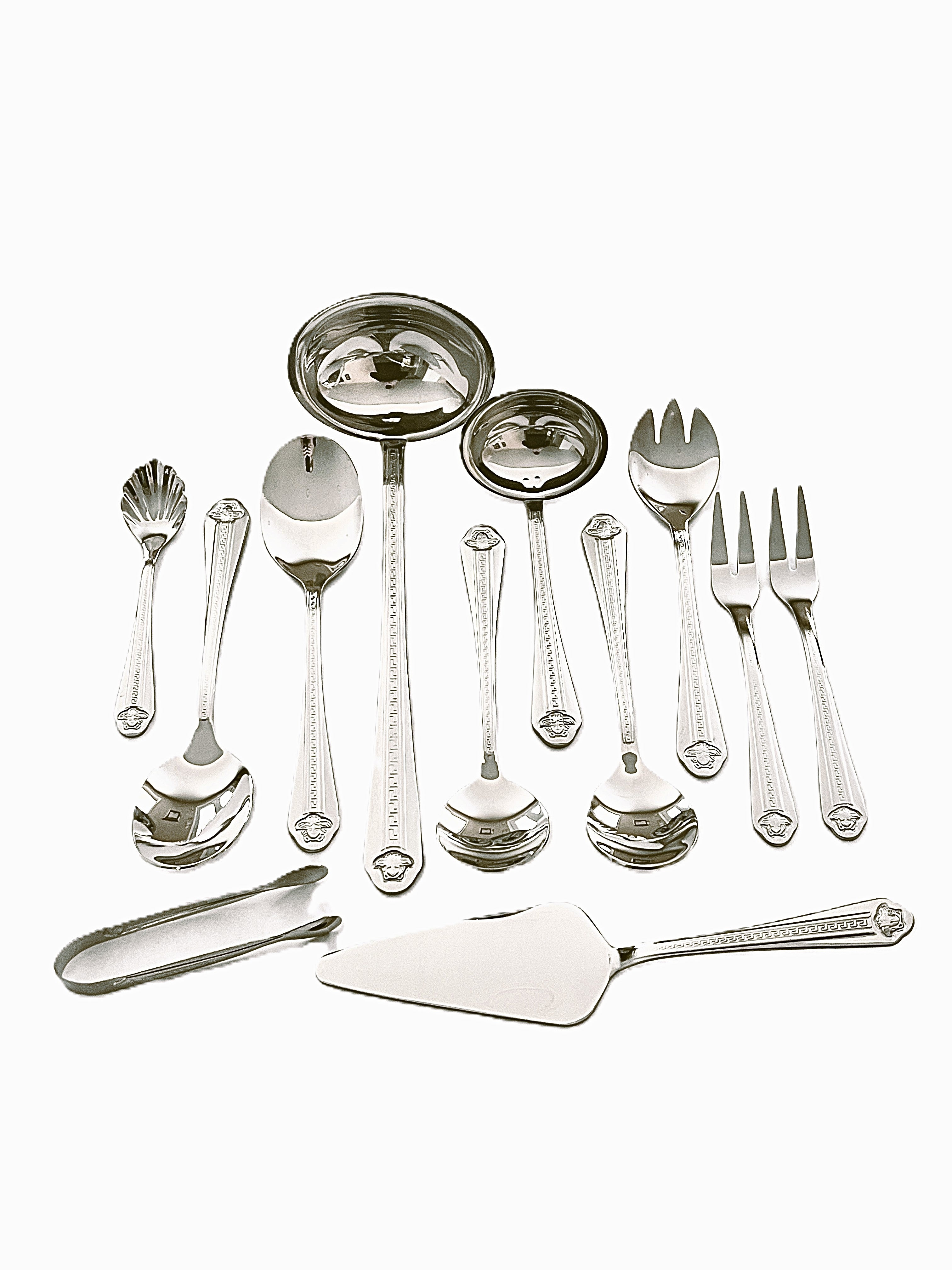 Flatware 78 Piece Set cutlery 18/10 Stainless Steel Versalion from Carl Weill, Service for 12 people include 12 serving piece set