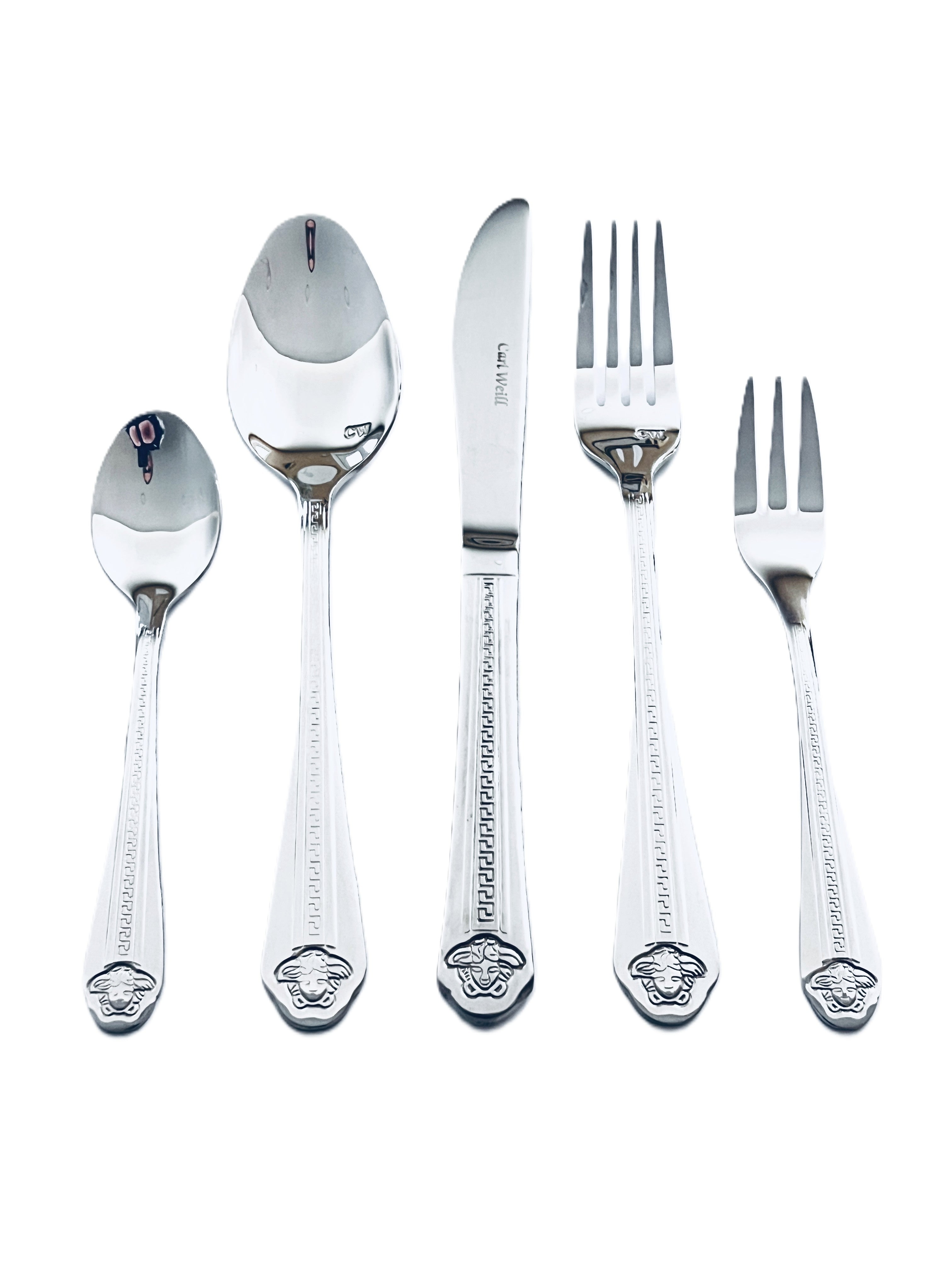 Flatware 78 Piece Set cutlery 18/10 Stainless Steel Versalion from Carl Weill, Service for 12 people include 12 serving piece set