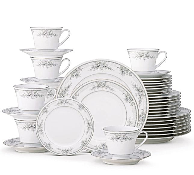 Noritake Sweet Leilani 40 Piece Dinner Set Service for 8 Fine Porcelain