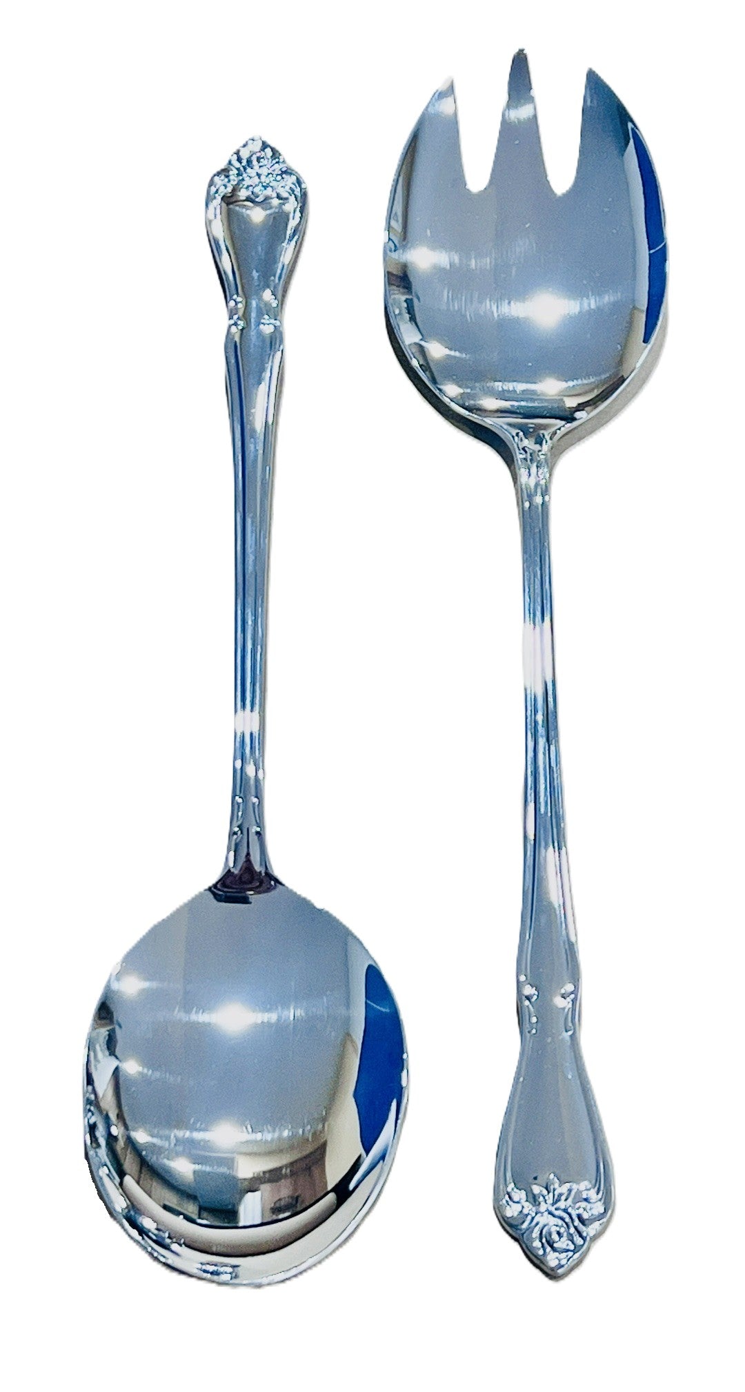 Casa Domani RosaBella salad serving set 2 piece stainless steel