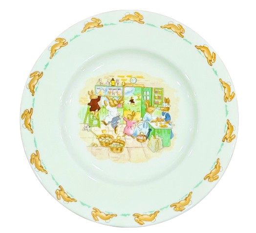 Bunnykins Plate 20-CM Made Assorted Motif by Royal Doulton Bone china