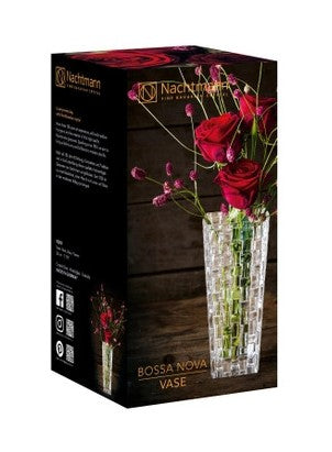 Bossa Nova Vase Crystal made by Nachtmann Germany 8"tall X 3.7"top X 2.75"base