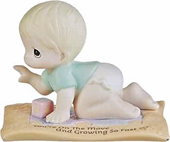 Precious Moments Baby You're On The Move And Growing So Fast Bisque Figurine