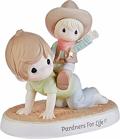 Precious Moments Pardners For Life Father & Son Figurine Porcelain Bisque