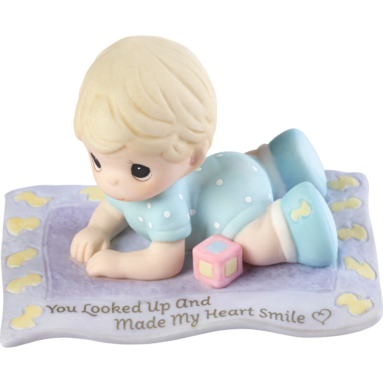 Precious Moments Baby 'You Looked Up And Made My Heart Smile' Figurine Bisque
