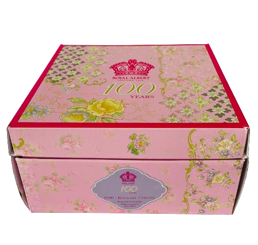 Royal Albert 100 Years Mug & 20cm Plate English Chintz White, Fine Bone China