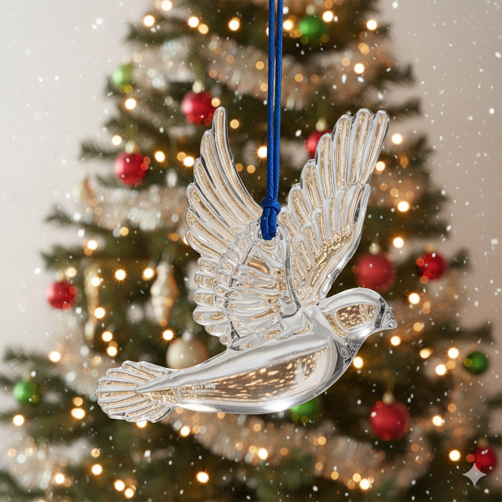 Waterford Dove of peace crystal ornament 3.5" X 3.5" X1"