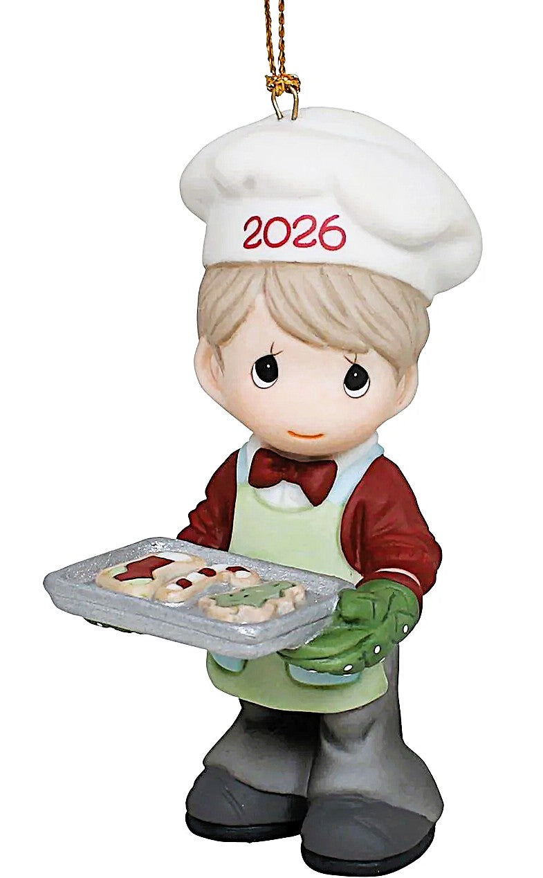 Precious Moments 2026 Baking Sweet Memories Boy Christmas Ornament 261010