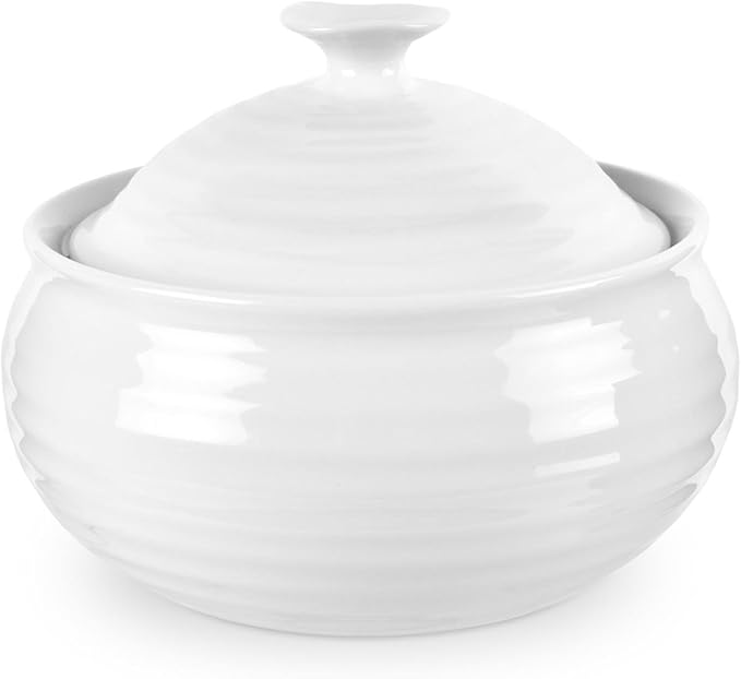 Sophie Conran White Sugar Bowl Covered 11 Oz by Portmeirion, Home, and Kitchen, Porcelain