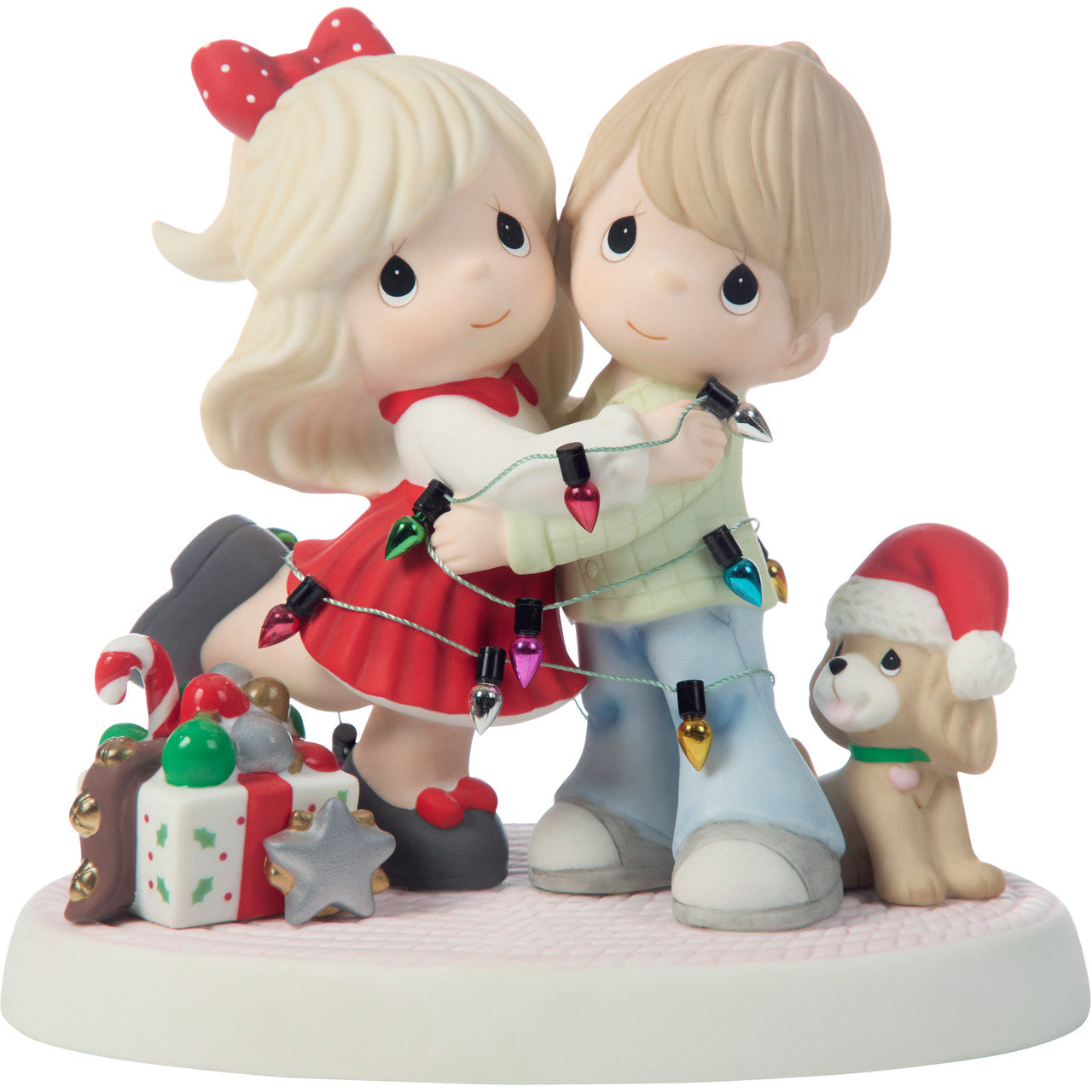 Precious Moments All Is Merry, All Is Bright Figurine Porcelain Christmas couple