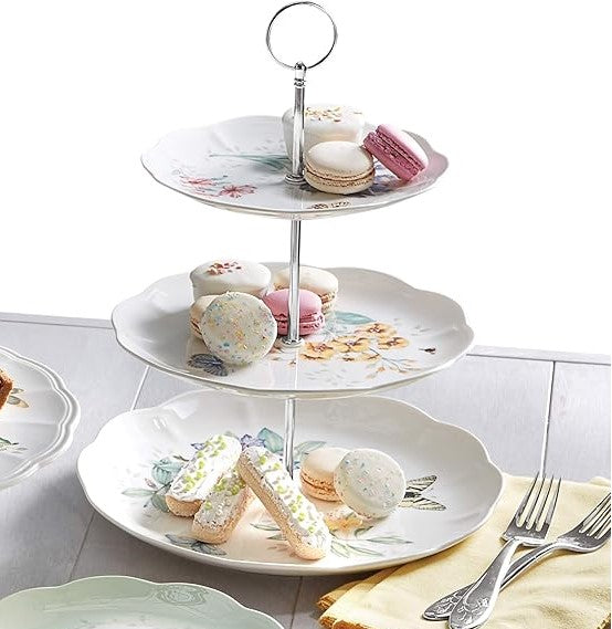 Lenox Butterfly Meadow 3-Tiered cake dessert Server