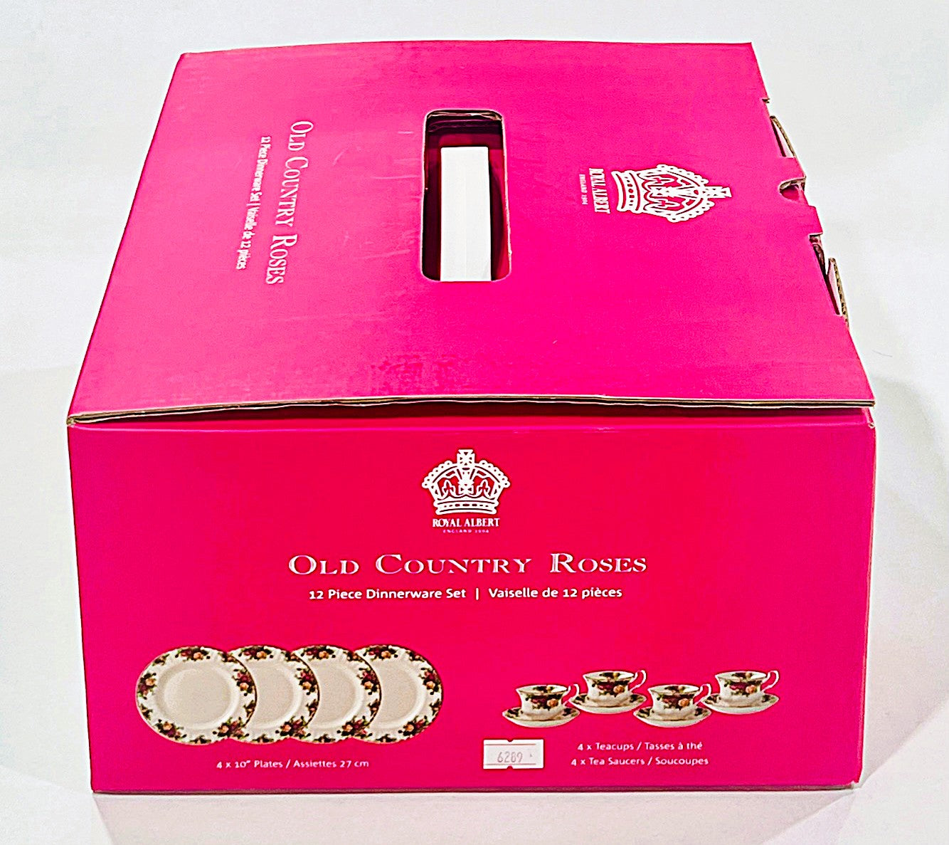 Royal Albert Old Country Roses 12-Piece Dinnerware Set, Bone China service for 4