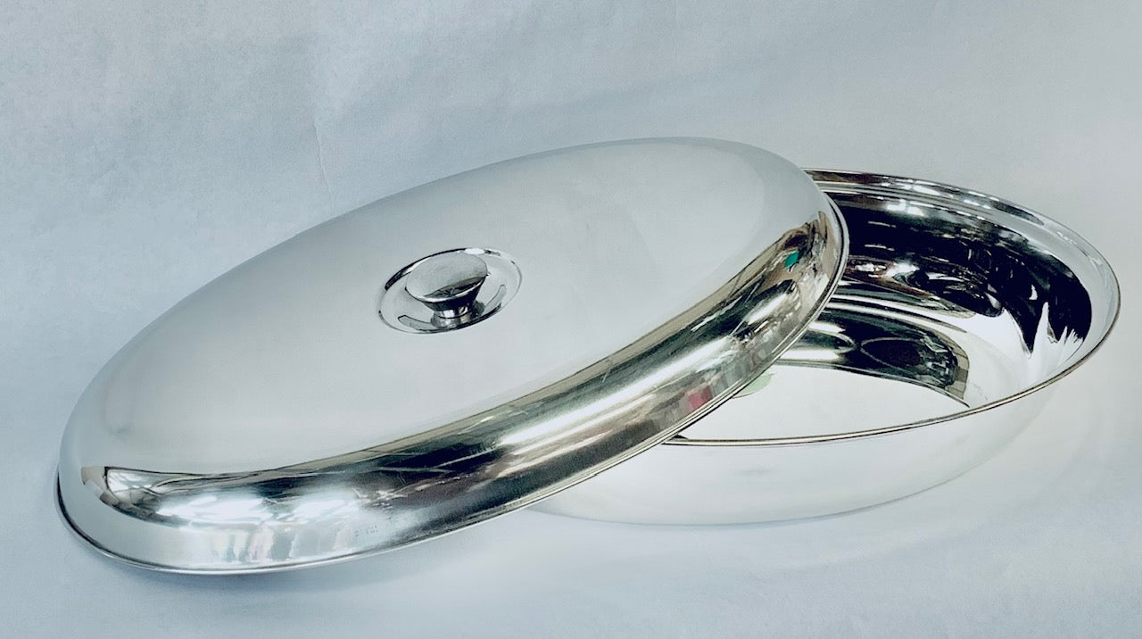 Roasting Pan With Cover Stainless Steel 16"long X 11"wide X 4"deep